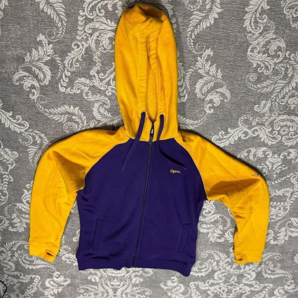Columbia Women's LSU Tigers Full-Zip Hoodie Jacket Size L Multicolor